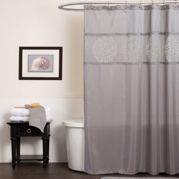 Shop Lush Decor Fressia Gray Shower Curtain Free Shipping On Orders