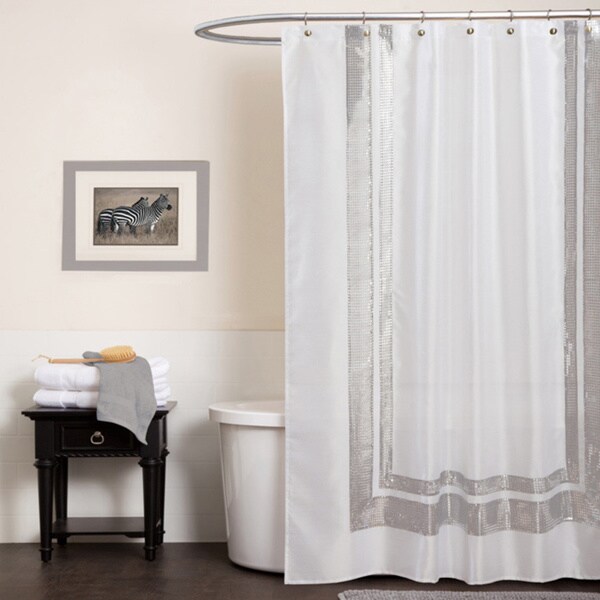 beautiful white shower curtains