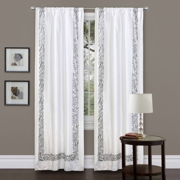 Lush Decor Grey Urban Savanna 84-inch Curtain Panel - 42"w x 84"l
