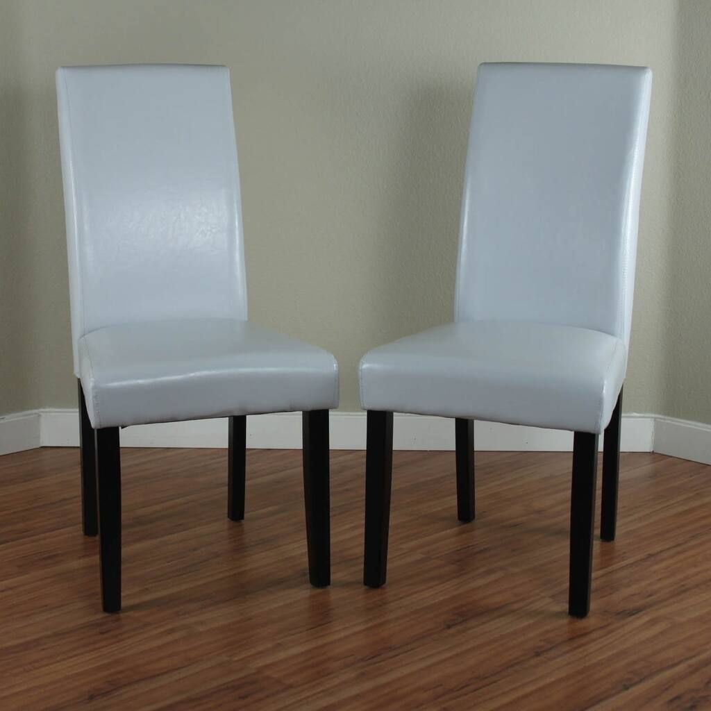 Villa Faux Leather Cloud Grey Dining Chairs (Set of 2)