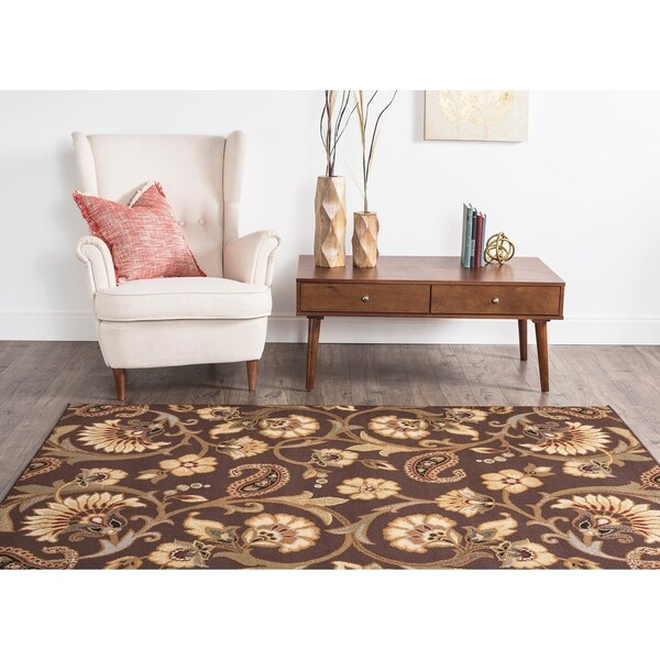 Alise Rhythm Brown Area Rug (Set of 3) Free Shipping Today