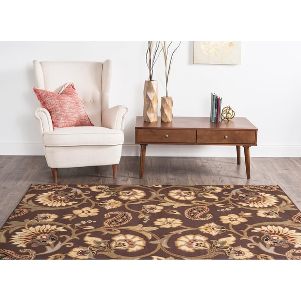 Alise Rhythm Brown Area Rug - 7'6 x 9'10