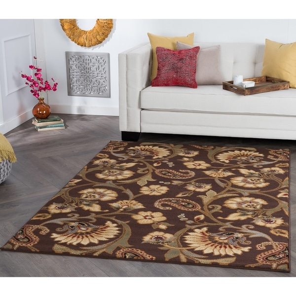 Alise Rugs Rhythm Transitional Floral Area Rug - 7'6 x 9'10