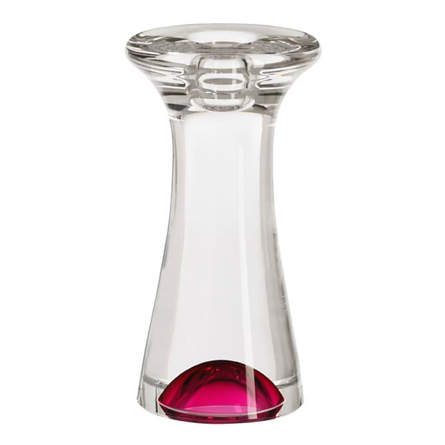 Kosta Boda Zoom Medium Pink Candlestick