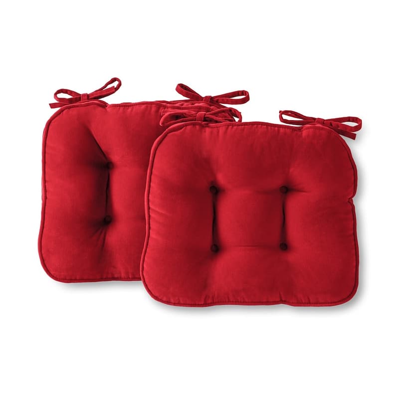 Hyatt Scarlet Indoor Reversible Microfiber Chair Pads (2-Pack)