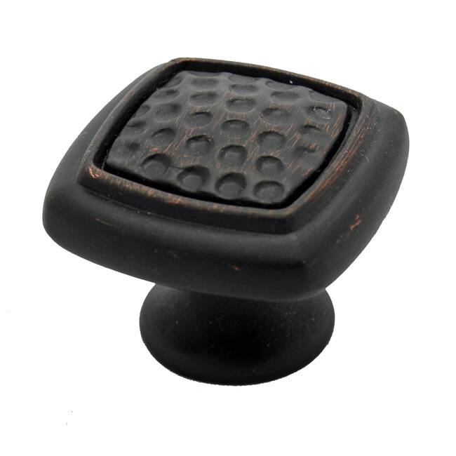 GlideRite Square Oil-Rubbed-Bronze Zinc-Alloy Cabinet Knobs (Pack of 10)