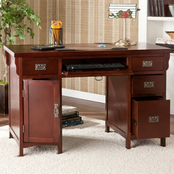 Shop Wakefield Cherry Mission Computer Desk Free Shipping Today