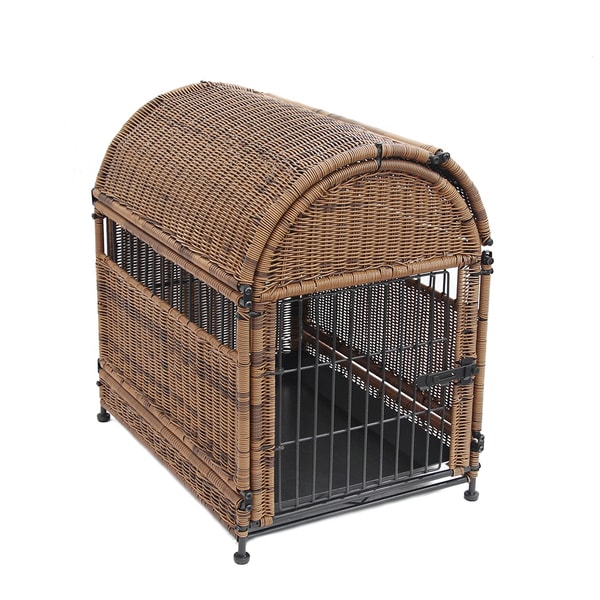 wicker dog kennel