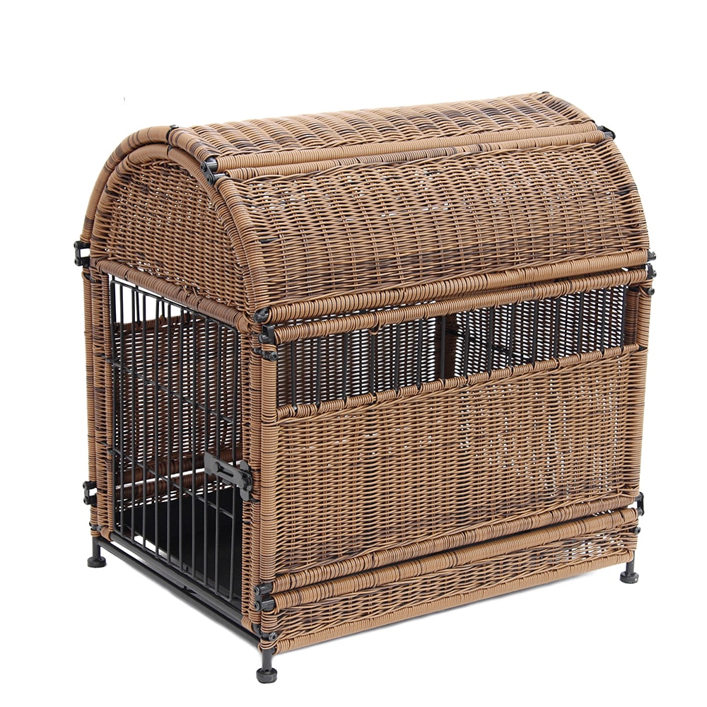 wicker dog kennel