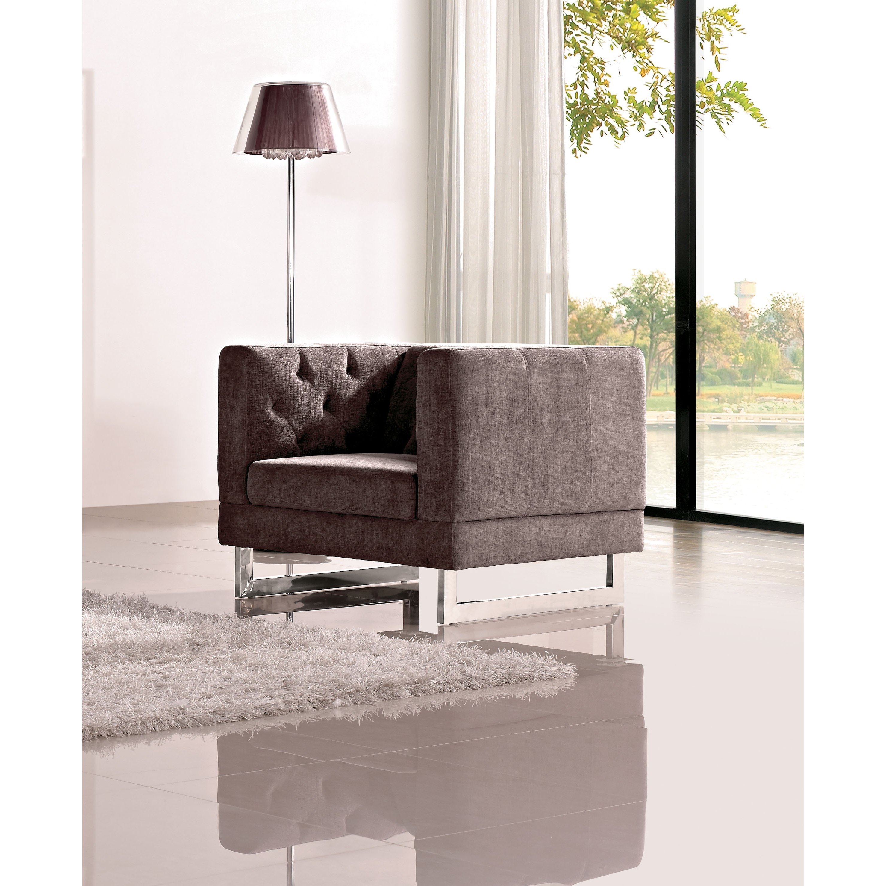 Dg Casa Dark Raisin Grey Allegro Chair