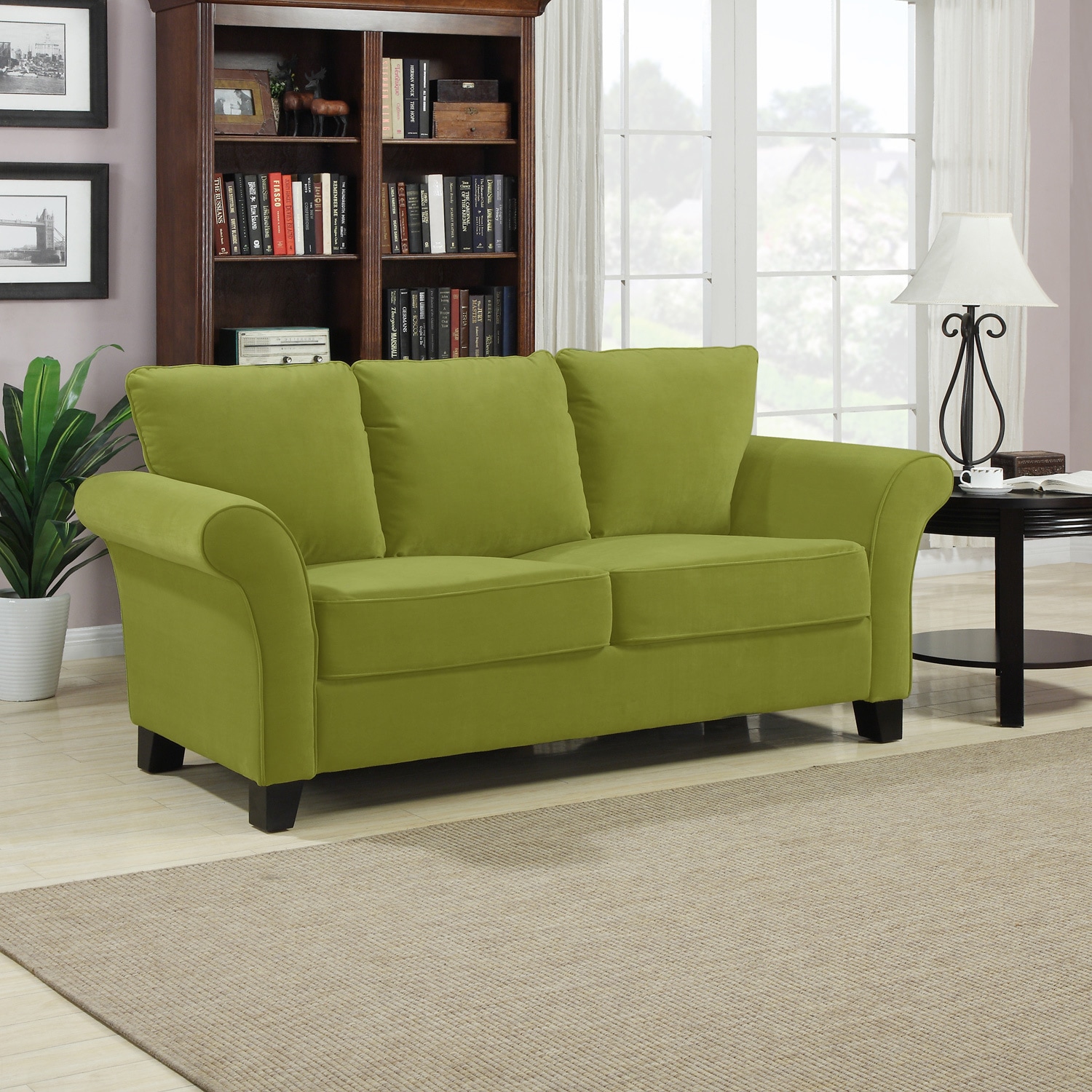 Portfolio Provant Spring Green Velvet Sofa