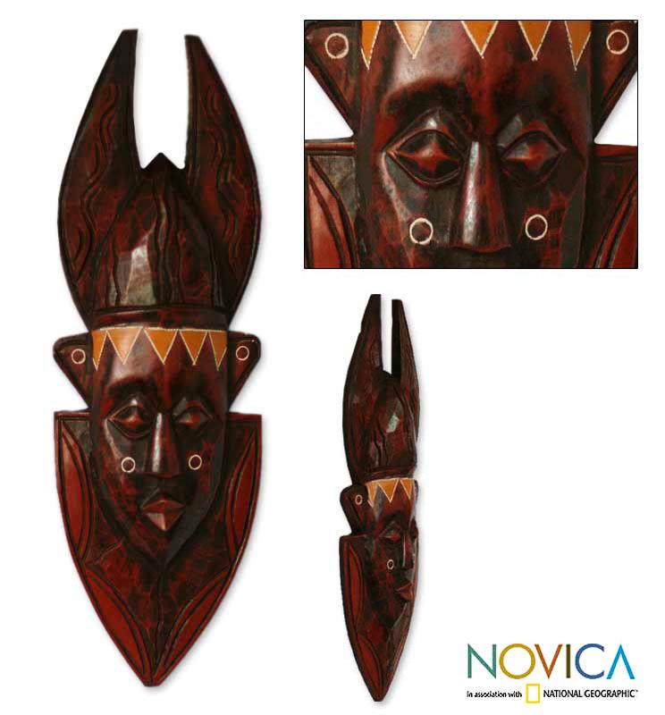 Sese Wood In Memoriam Ashanti Mask (Ghana)  ™ Shopping