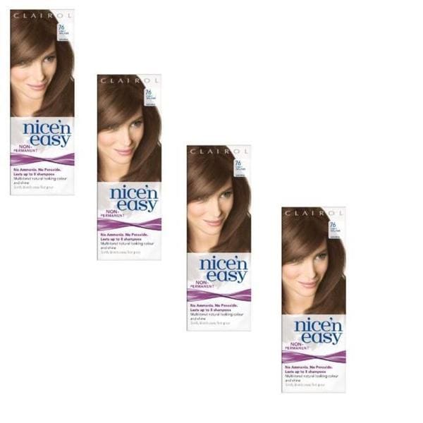 Clairol Nice n Easy #76 Light Golden Brown Hair Color (Pack of 4