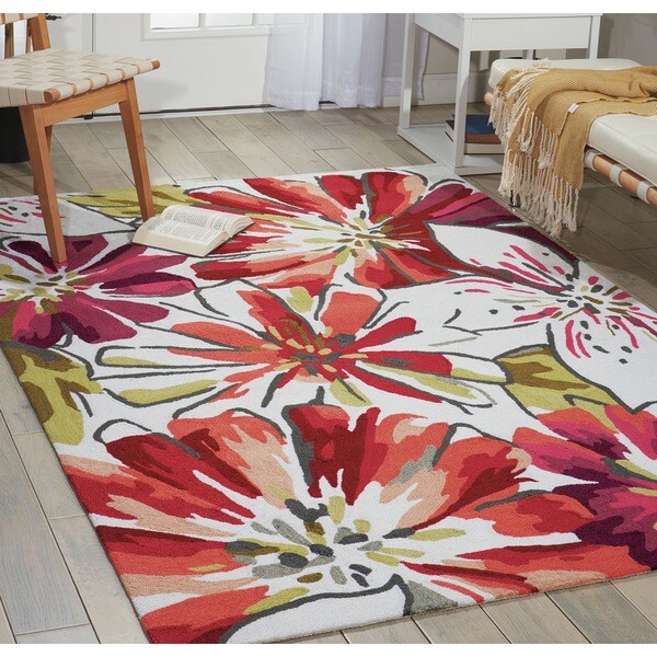 Nourison Hand-hooked Fantasy Ivory Rug - 8' x 10'6