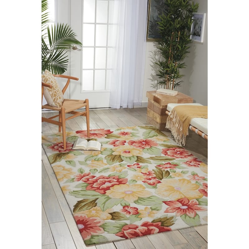 Nourison Fantasy Transitional Floral Area Rug