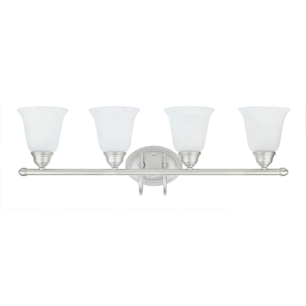 Transitional 4 light Satin Nickel Bath/Vanity Fixture