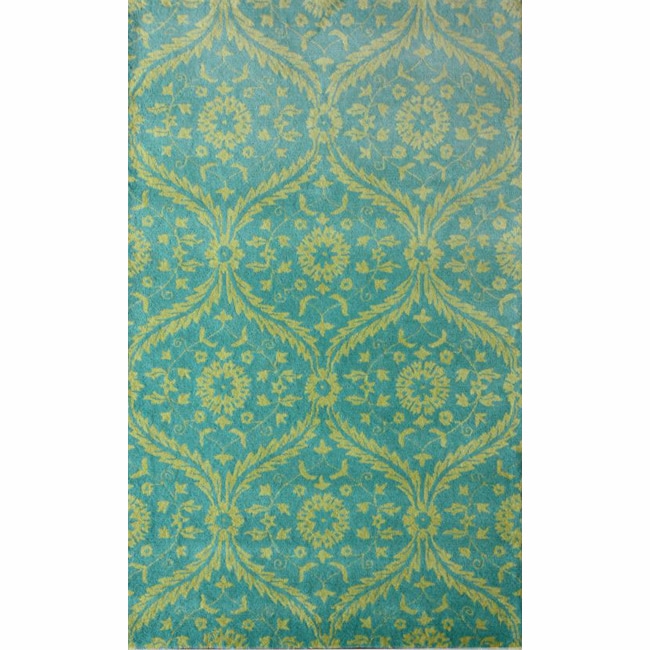 Nuloom Handmade Floral Trellis Wool Rug (5 X 8)