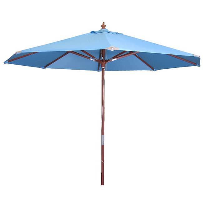 Lauren & Company Light Blue Market Umbrella (9')