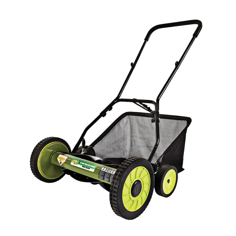 Manual Reel Mower w/ Grass Catcher - 18"