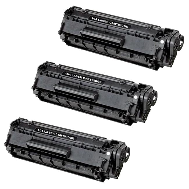 Canon Replacement 104 Compatible Black Toner Cartridges (Pack of 3)