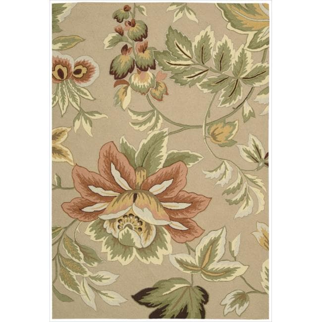 Nourison Hand hooked Fantasy Beige Rug (5 X 76)