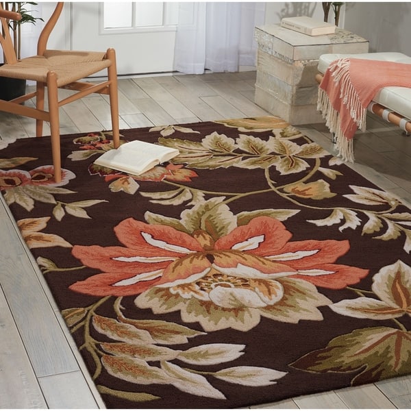 slide 2 of 11, Nourison Fantasy Traditional Floral Hooked Area Rug