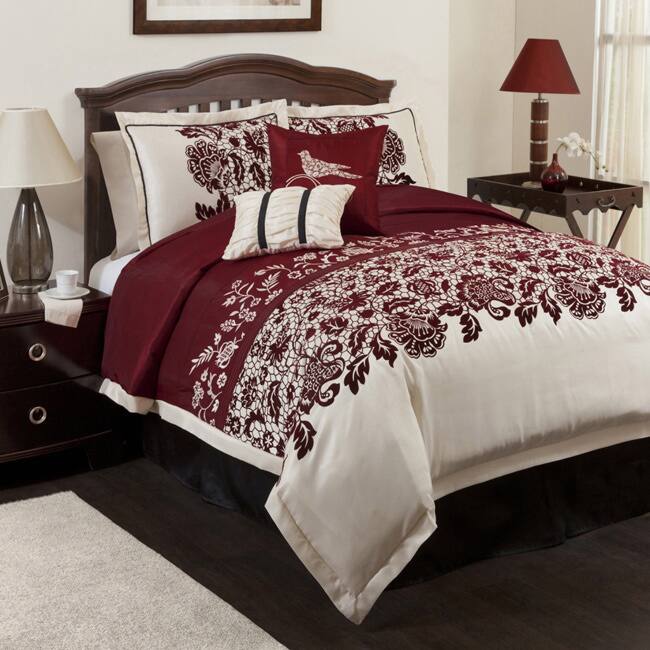 Lush Decor Red Estate Garden 6-piece Comforter Set