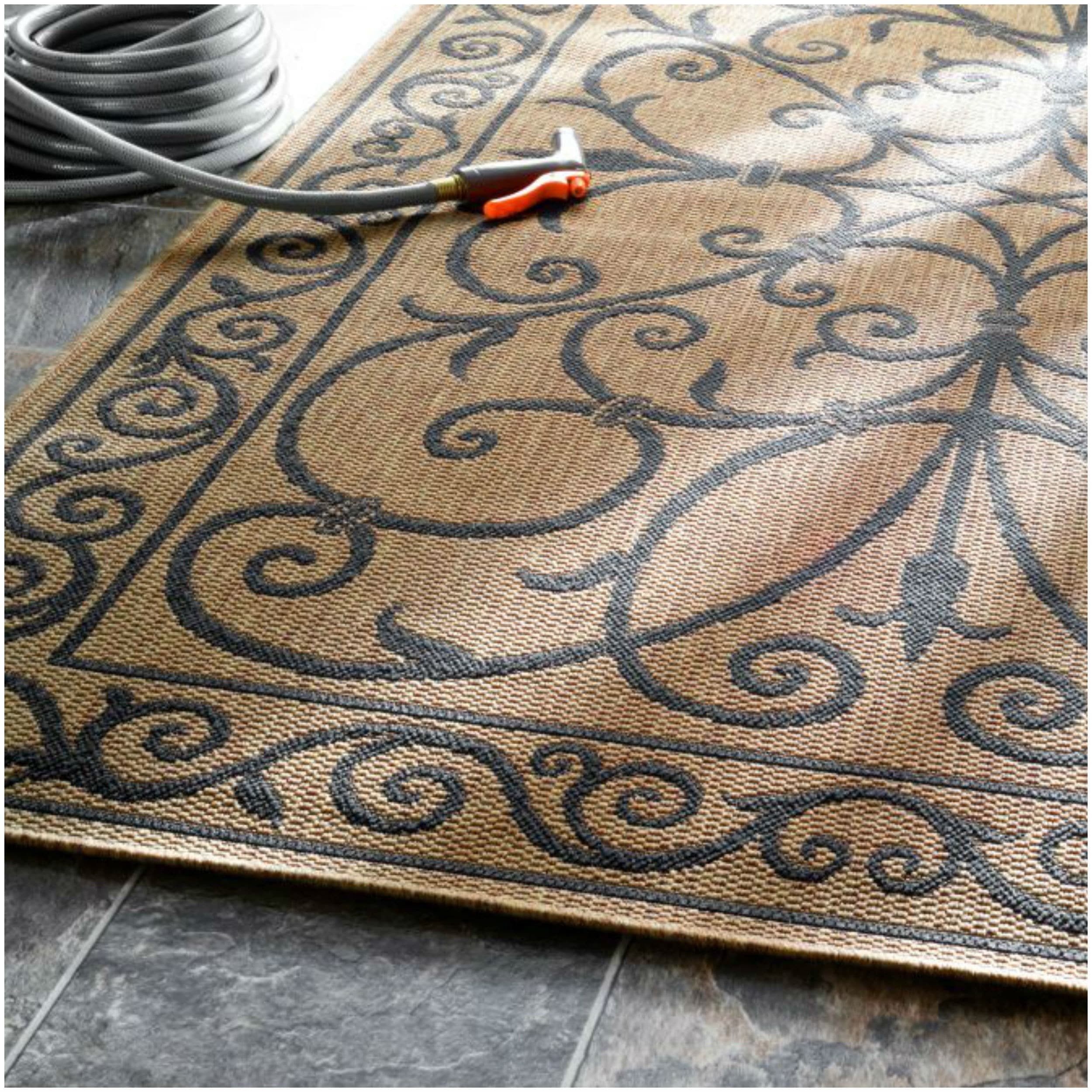 Shop Gracewood Hollow Charles Outdoor/ Indoor Brown Rug (9' x 12') Free Shipping On Orders