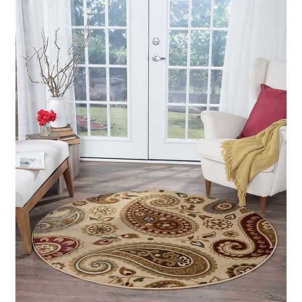 Alise Infinity Ivory Area Rug (5'3 Round) - 5'3