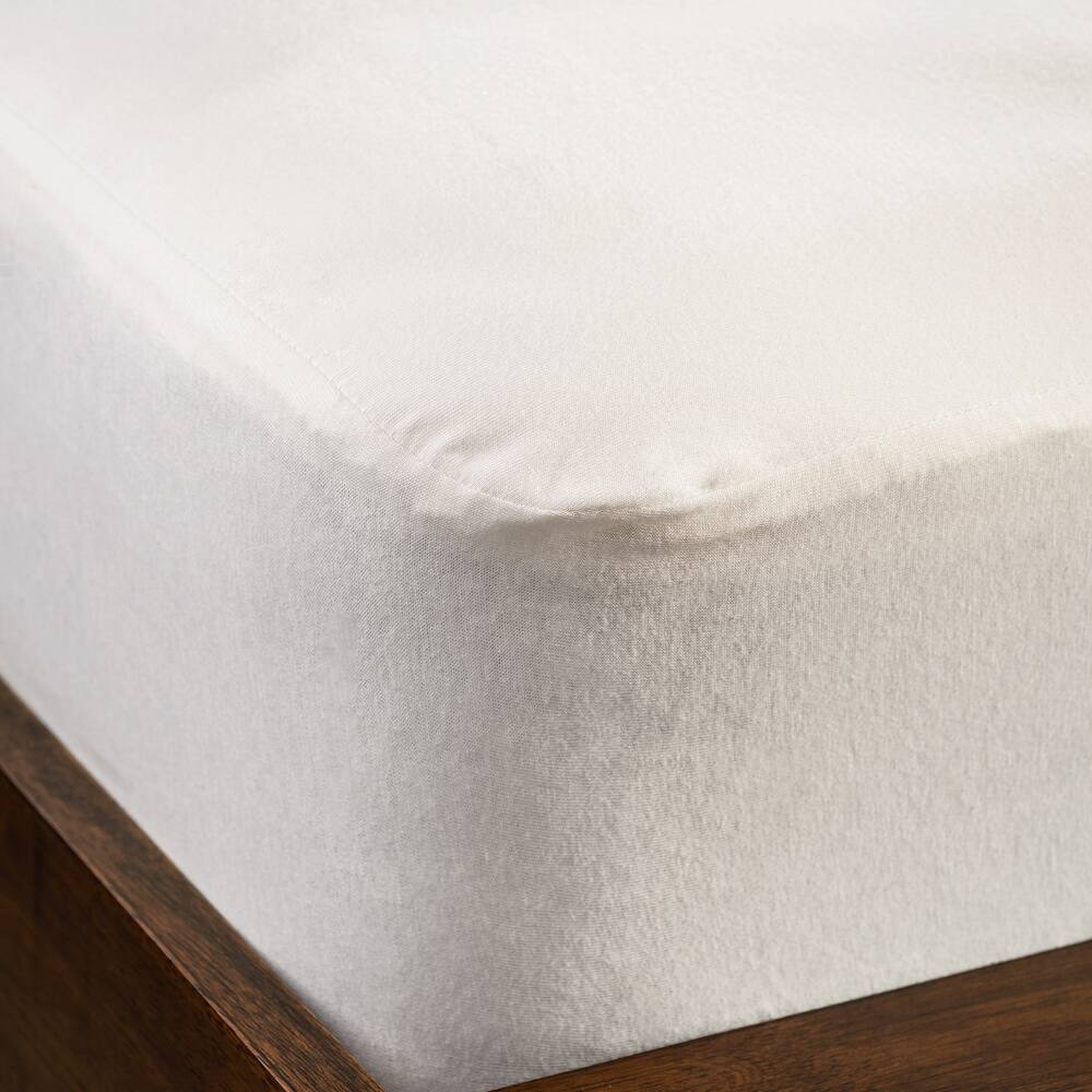 Smooth Cotton Waterproof CRIB -size Mattress Protector - White