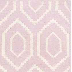 Safavieh Hand woven Moroccan Dhurrie Pink/ Ivory Wool Rug (3' x 5') Safavieh 3x5   4x6 Rugs