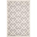 Safavieh Handwoven Moroccan Reversible Dhurrie Geometric-pattern Grey/ Ivory Wool Rug - 10' x 14'