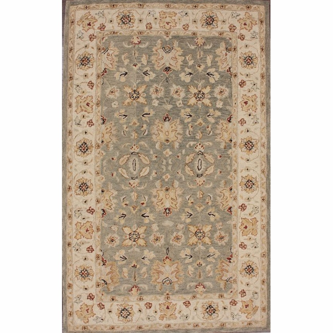 Nuloom Handspun Decorative Persian Grey New Zealand Wool Rug (5 X 8)