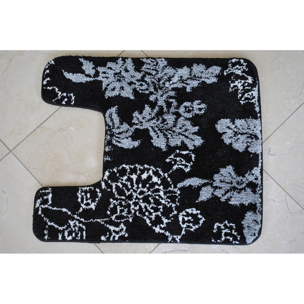 Memory Foam 20x24 inch Floral Contour Rug