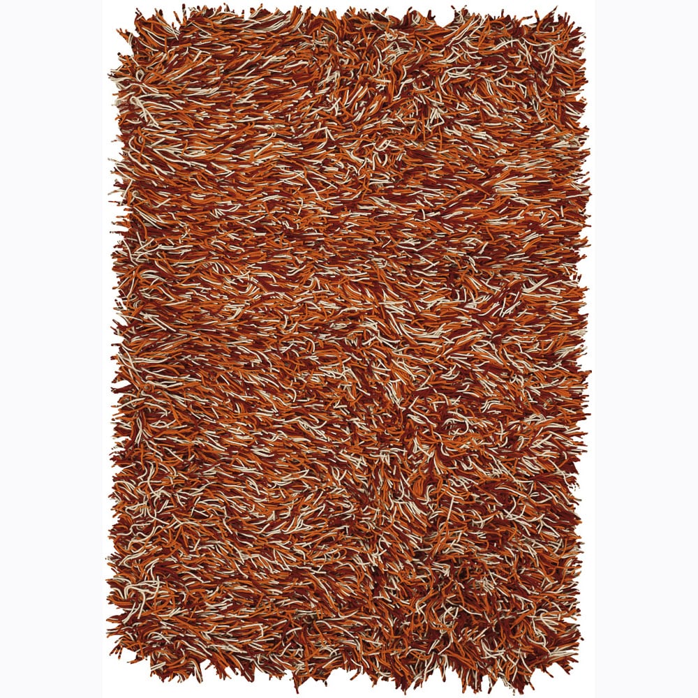 Hand woven Cyrolli Flat Cut Pile New Zealand Wool Shag Rug (5 X 76) (Red, ivory, OrangePattern Shag Tip We recommend the use of a  non skid pad to keep the rug in place on smooth surfaces. All rug sizes are approximate. Due to the difference of monitor 