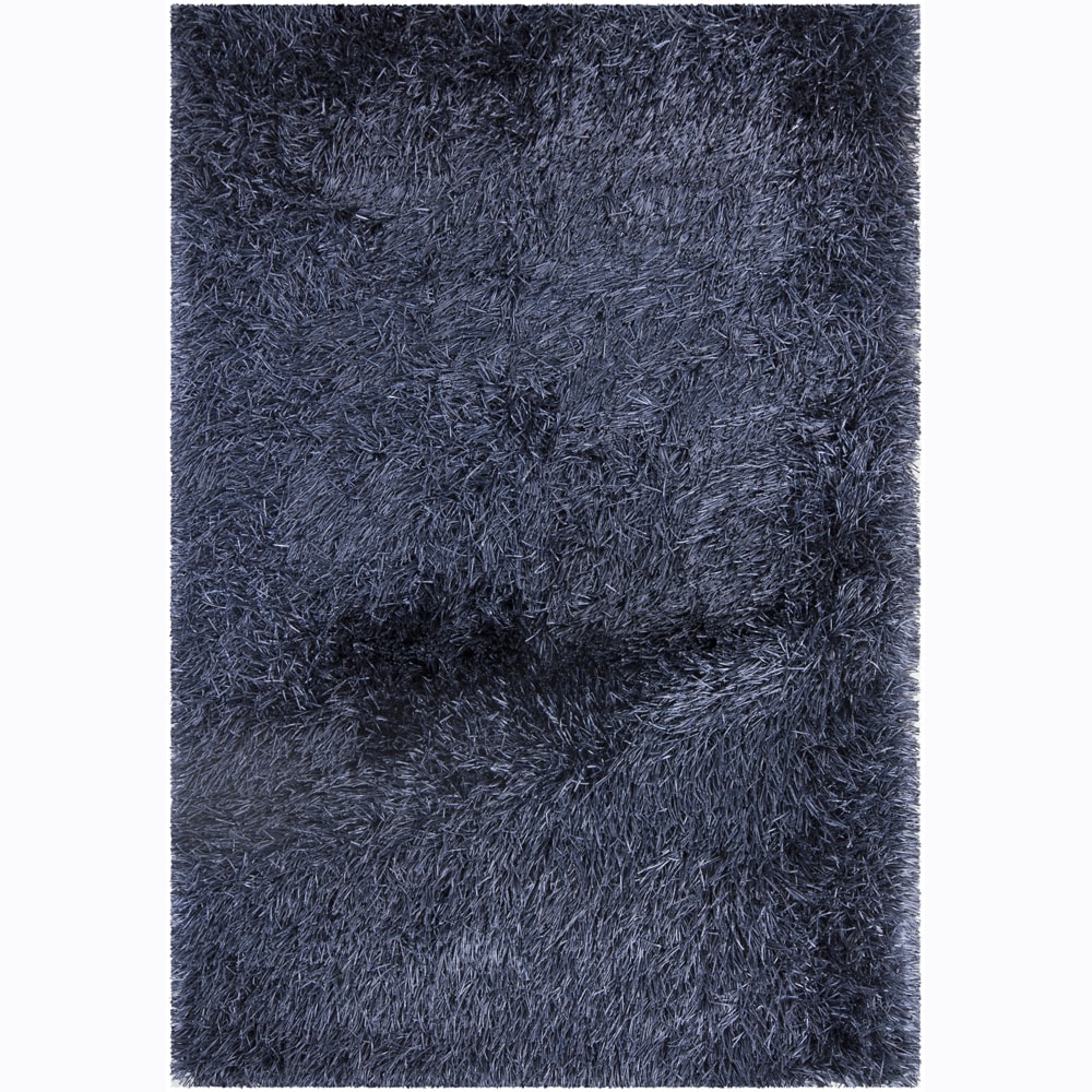 Hand woven Polan Blue Shag Rug (9 X 13)