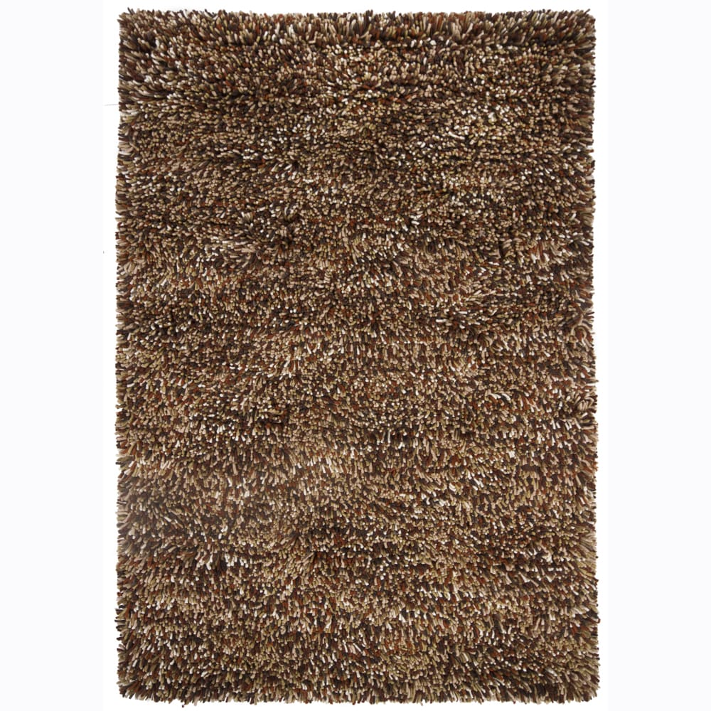 Casual Handwoven Poras New Zealand Wool Shag Rug (5 X 76)