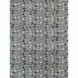 Hand tufted Bajrang Grey Wool Rug (5' x 7') 5x8   6x9 Rugs