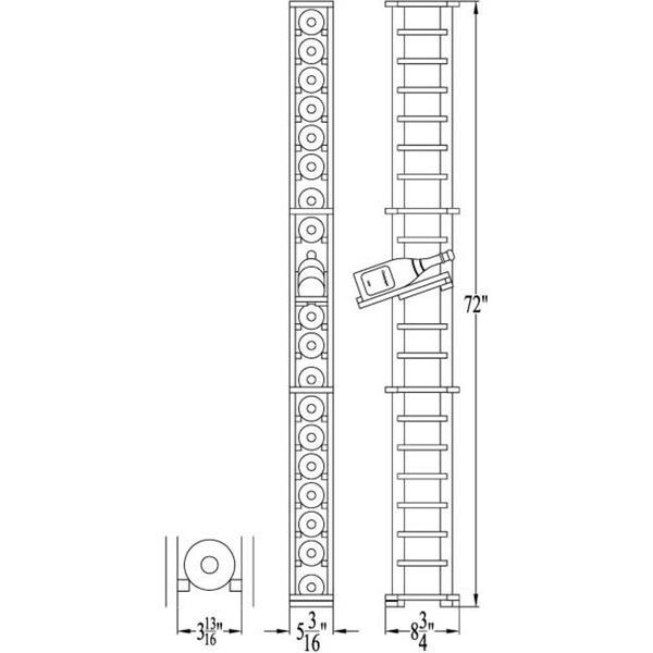 Row Column In Rack Traditional Redwood One Column Wine Rack with Display Row - Bed Bath ...
