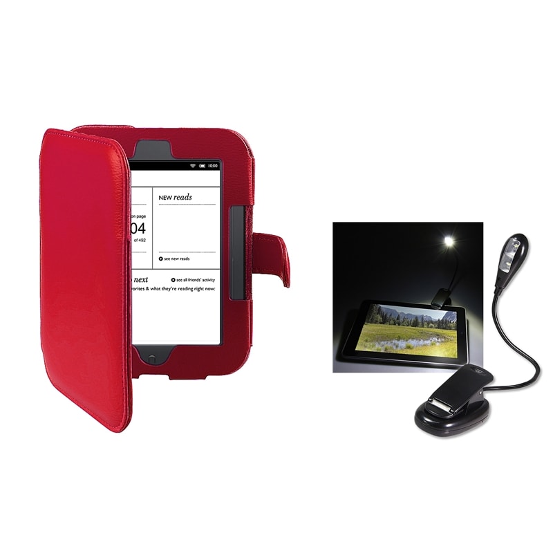 Shop Insten Red Leather Phone Case Cover Flexible Led Reading