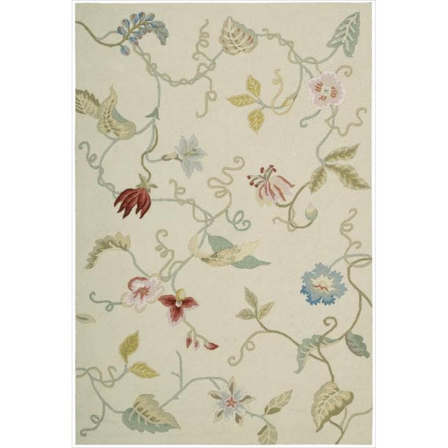 Nourison Hand hooked Fantasy White Rug (26 X 4)