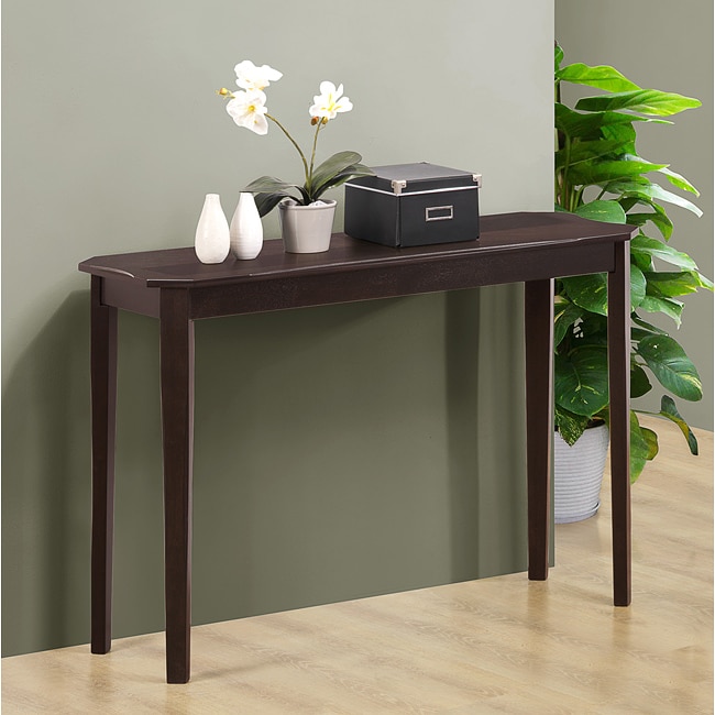 Cappuccino Cherry Veneer Sofa Console Table