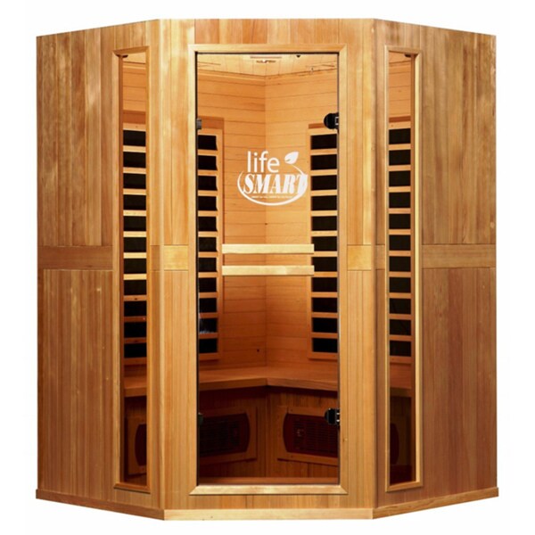 Lifesmart Infracolor Ultimate 3 Person Corner Sauna with Combo Heat Therapy Full Chromo Therapy and Sound System