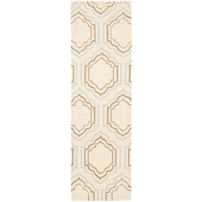 Handmade Avant garde Morocco Beige Rug (23 X 12)