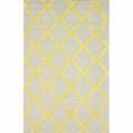 Hand-hooked Alexa Moroccan Trellis Yellow Wool Rug (5' x 8')