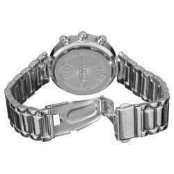 Akribos XXIV Women's Crystal Chronograph Silver-Tone Bracelet Watch