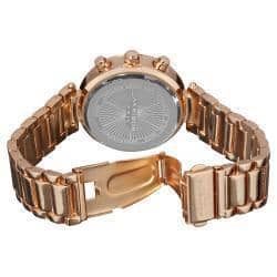 Rose-Tone Akribos XXIV Women's Crystal Chronograph Bracelet Watch