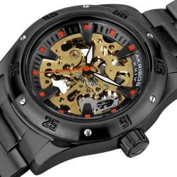 Akribos XXIV Men's Skeleton Automatic Black Bracelet Watch Akribos XXIV Men's Akribos XXIV Watches