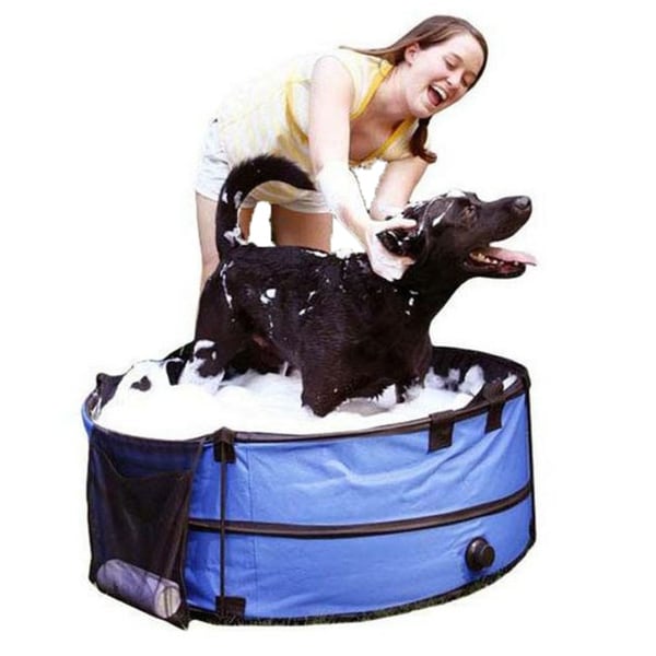 Portable Collapsible Pet Bath Tub with Carry Case - Free Shipping On