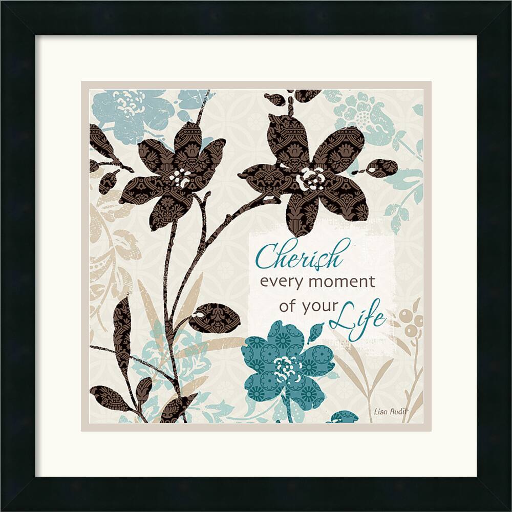 Lisa Audit 'Botanical Touch Quote I' 18 x 18-inch Framed Art Print